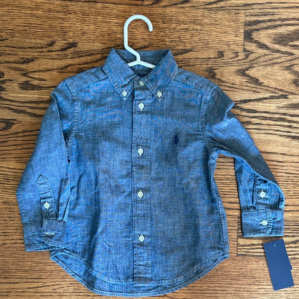 Polo Ralph Lauren cotton denim button down shirt toddler